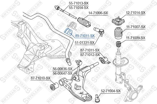 Mounting, stabiliser bar 89-71011-SX - image 2