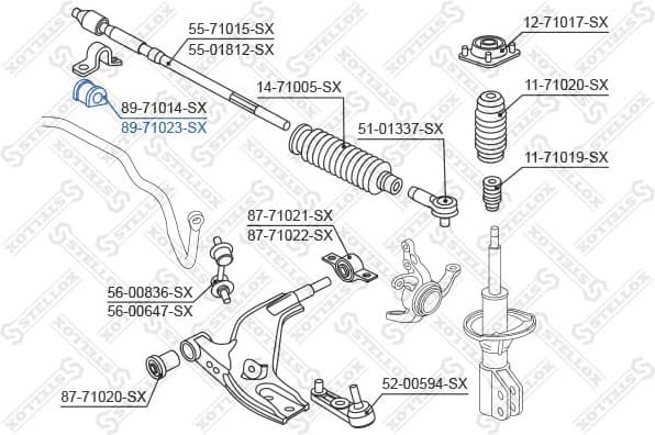 Mounting, stabiliser bar 89-71023-SX - image 2