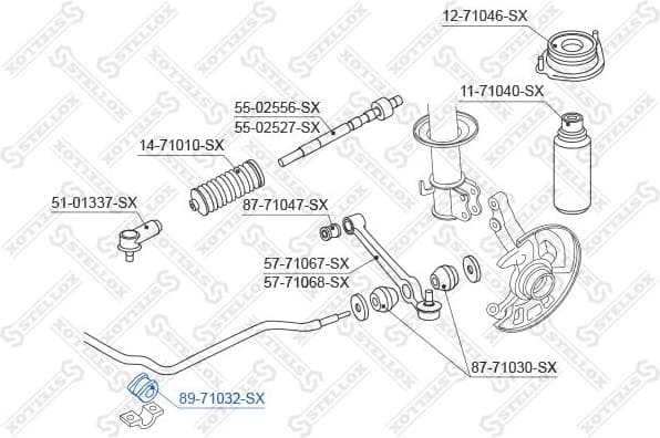 Mounting, stabiliser bar 89-71032-SX - image 2