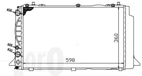 Radiator, engine cooling LORO 003-017-0011 - image 2