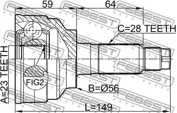 Joint Kit, drive shaft 0510-018 - image 2