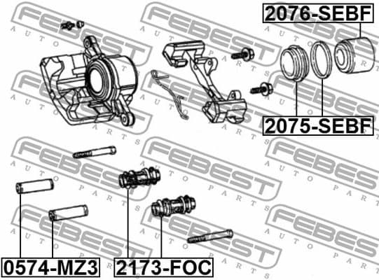Repair Kit, brake caliper 2075-SEBF - image 2