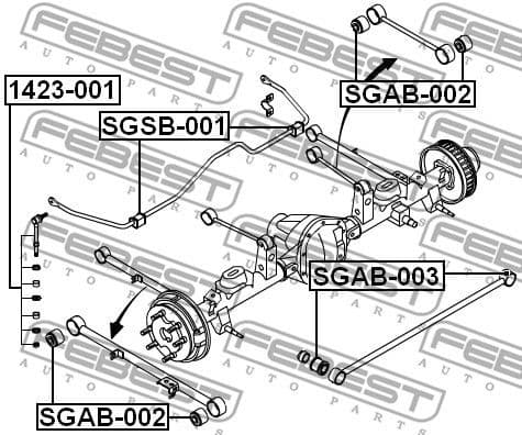 Mounting, control/trailing arm SGAB-003 - image 2