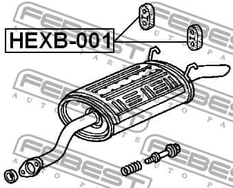 Mounting Kit, exhaust system HEXB-001 - image 2