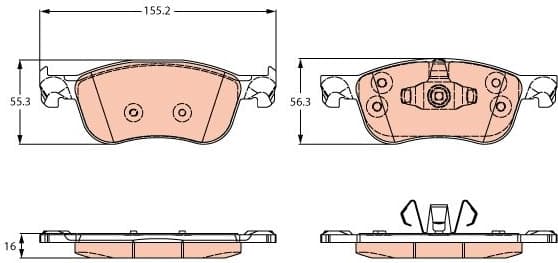 Brake Pad Set, disc brake GDB2261 - image 2