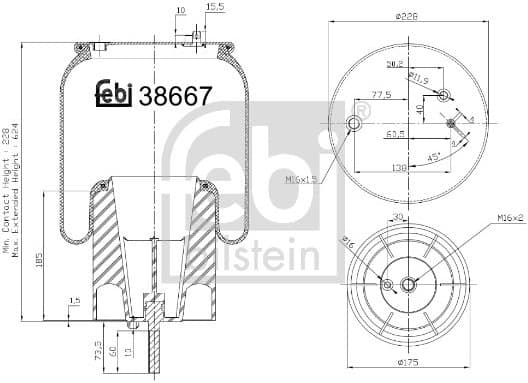 Bellow, air suspension 38667