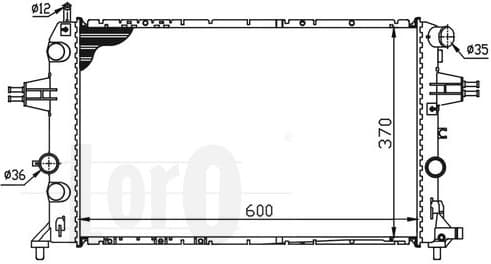 Radiator, engine cooling LORO 037-017-0049 - image 2