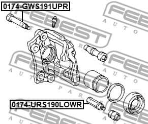 Guide Bolt, brake caliper 0174-GWS191UPR - image 2