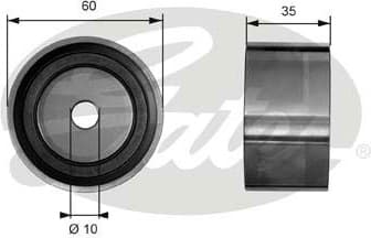 Deflection Pulley/Guide Pulley, timing belt PowerGrip™ T41040