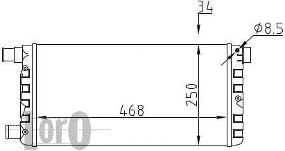 Radiator, engine cooling LORO 016-017-0001 - image 2