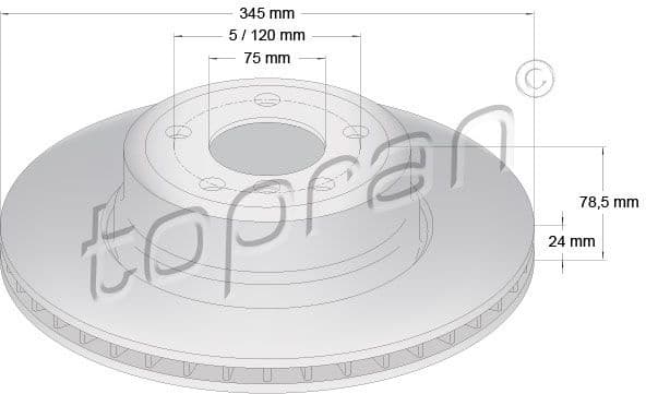 Brake Disc COATED 502 105