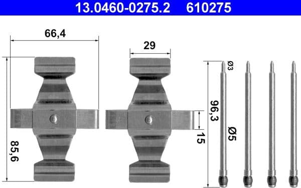 Accessory Kit, disc brake pad 13.0460-0275.2