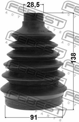 Bellow Kit, drive shaft 1417P-ROD - image 2