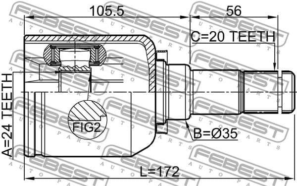 Joint Kit, drive shaft 0111-NDE120LH - image 2