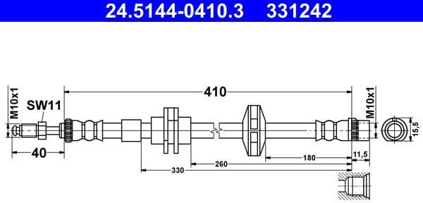 Brake Hose 24.5144-0410.3