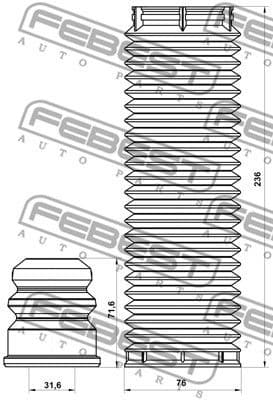 Dust Cover Kit, shock absorber FDSHB-GALIIF-KIT - image 2