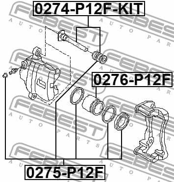 Repair Kit, brake caliper 0275-P12F - image 2