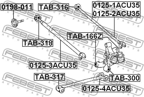 Control/Trailing Arm, wheel suspension 0125-4ACU35 - image 2