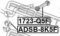 Link/Coupling Rod, stabiliser bar 1723-Q5F - image 2