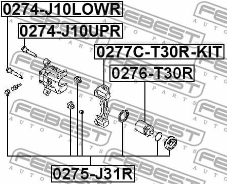 Guide Bolt, brake caliper 0274-J10UPR - image 2