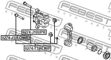 Guide Bolt, brake caliper 0274-T32R-KIT - image 2