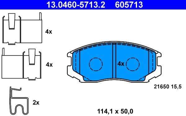 Brake Pad Set, disc brake 13.0460-5713.2
