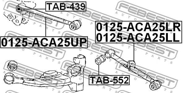 Control/Trailing Arm, wheel suspension 0125-ACA25LR - image 2