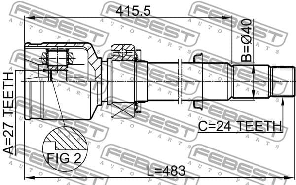 Joint Kit, drive shaft 0111-GSV40RH - image 2