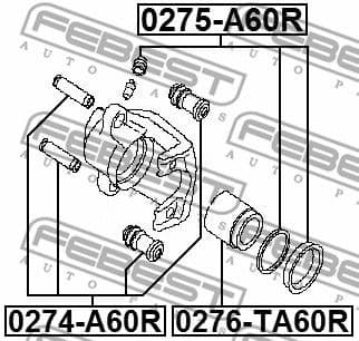 Guide Bolt, brake caliper 0274-A60R - image 2