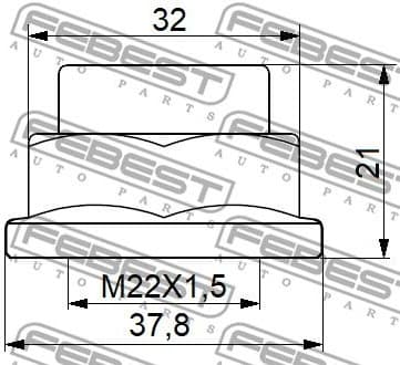 Axle Nut, drive shaft 0598-NHUB01 - image 2