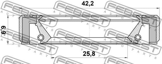 Shaft Seal, manual transmission main shaft 95GBY-27420707R - image 2