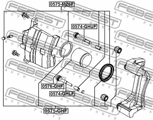 Guide Bolt, brake caliper 0574-GHLF - image 2