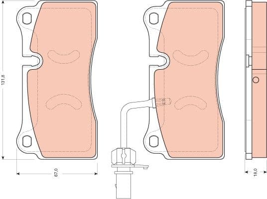 Brake Pad Set, disc brake GDB1731 - image 3