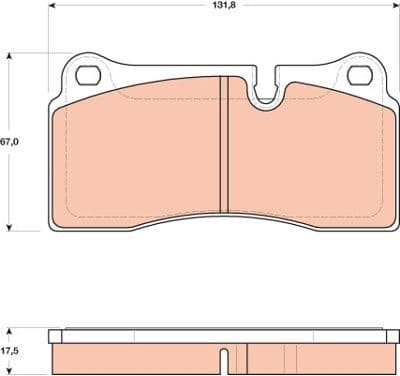 Brake Pad Set, disc brake GDB1816 - image 2