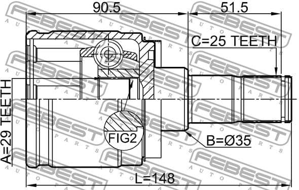 Joint Kit, drive shaft 0411-H77WRH - image 2