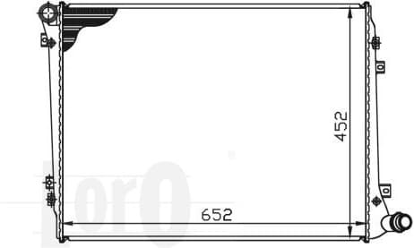 Radiator, engine cooling LORO 003-017-0033 - image 2