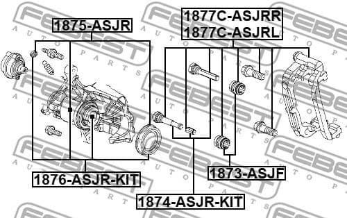 Brake Caliper Bracket Set 1877C-ASJRL - image 2