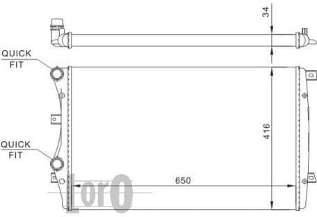 Radiator, engine cooling LORO 053-017-0019 - image 2