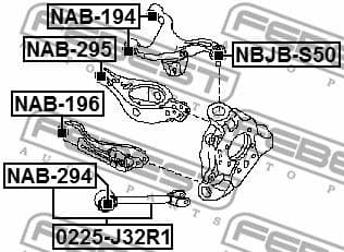 Mounting, control/trailing arm NAB-295 - image 2