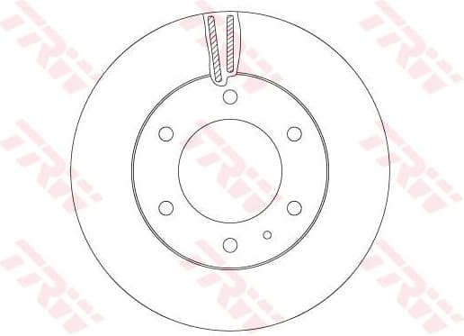 Brake Disc TRW SINGLE DF6812S - image 2