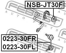 Mounting, stabiliser bar NSB-JT30F - image 2