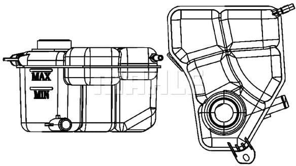 Expansion Tank, coolant BEHR CRT 133 000S