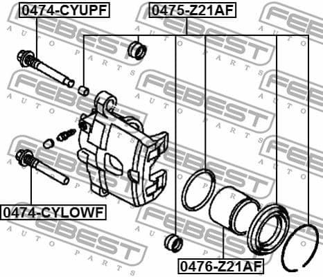 Repair Kit, brake caliper 0475-Z21AF