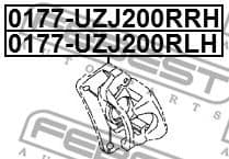 Brake Caliper 0177-UZJ200RLH - image 2
