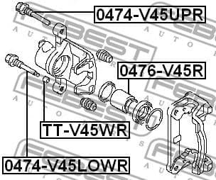 Guide Bolt, brake caliper 0474-V45UPR - image 2