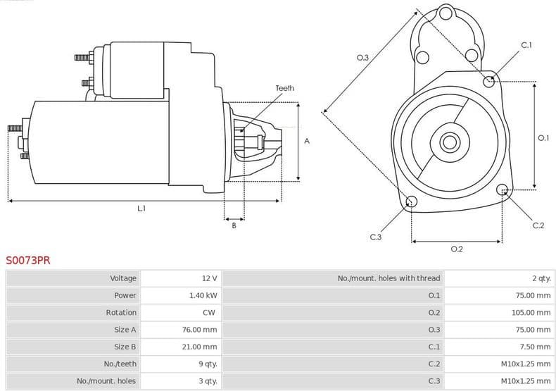 Starter Remanufactured AS S0073PR - image 5