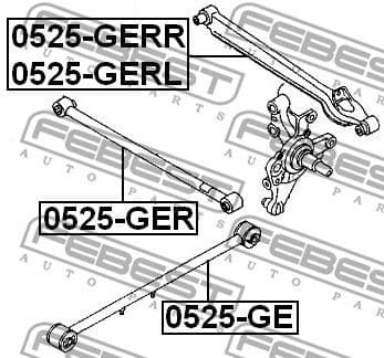 Control/Trailing Arm, wheel suspension 0525-GERR - image 2