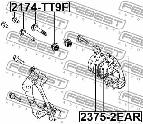 Repair Kit, brake caliper 2375-2EAR - image 2