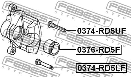 Guide Bolt, brake caliper 0374-RD5UF - image 2
