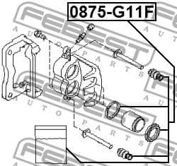 Repair Kit, brake caliper 0875-G11F - image 2